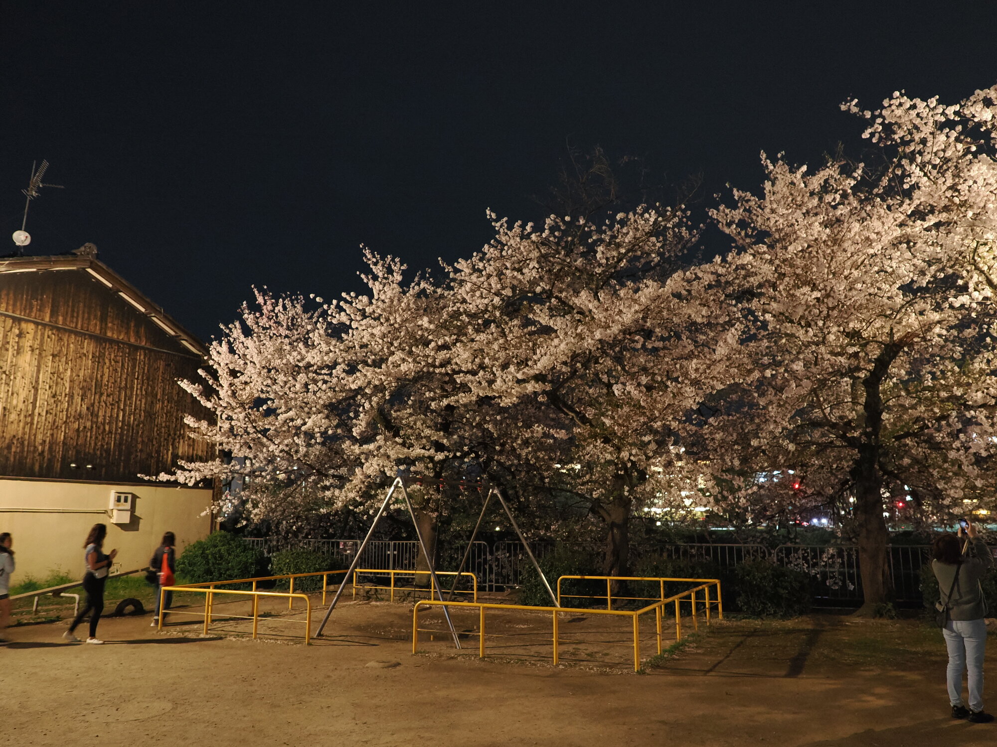 Tłoczna uliczka Pontocho po godzinie 21 z latarnią yakisoba