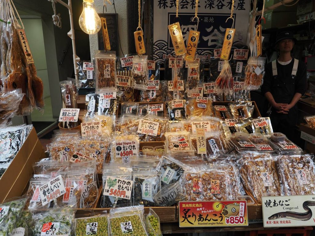 Stoisko z przekąskami morskimi