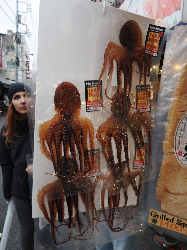 Suszone ośmiornice tako mirin
